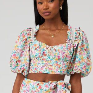 NWOT For Love and Lemons Claude Floral Crop Top Size S $190